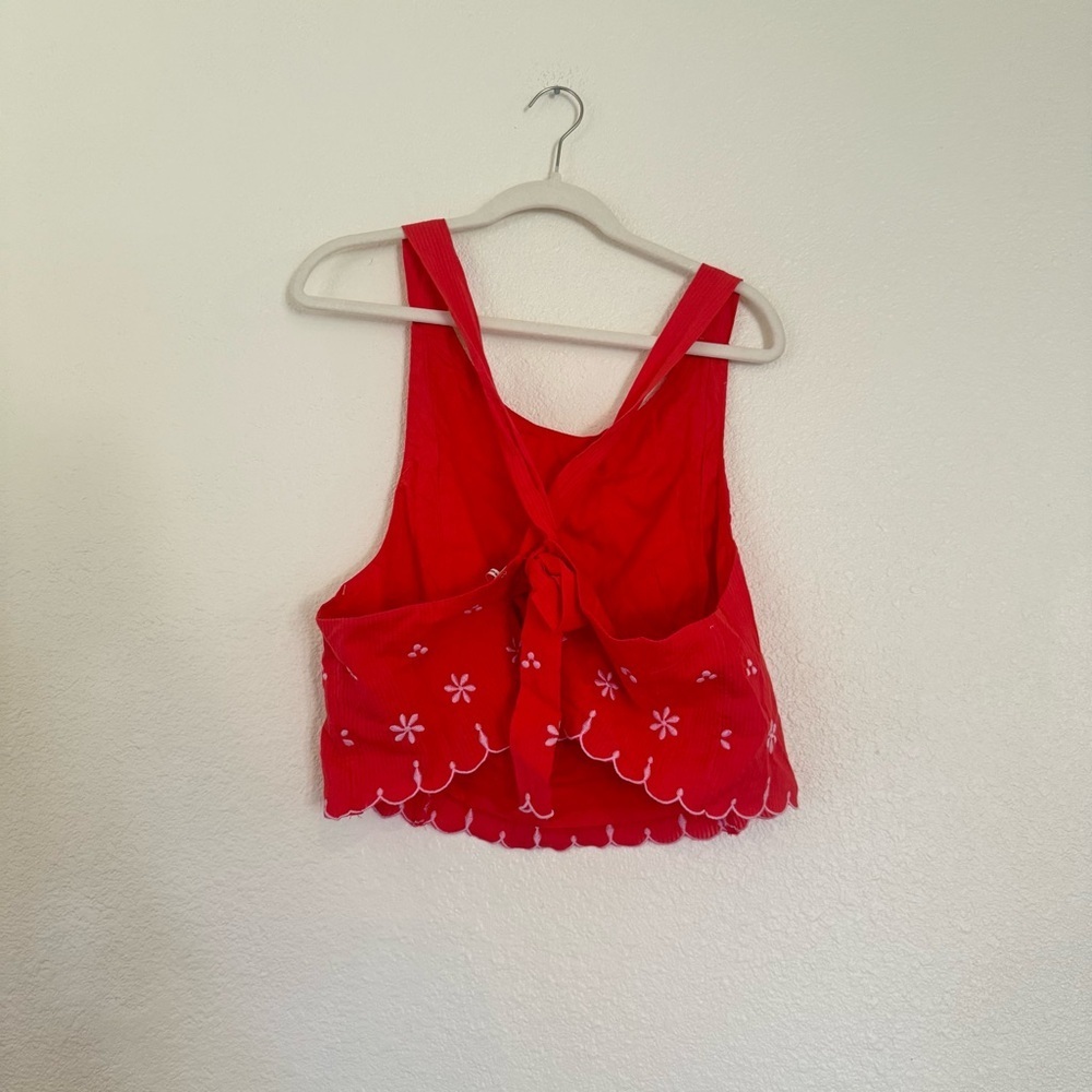 NWOT free people Kayla solid embroidered top - Picture 6 of 10